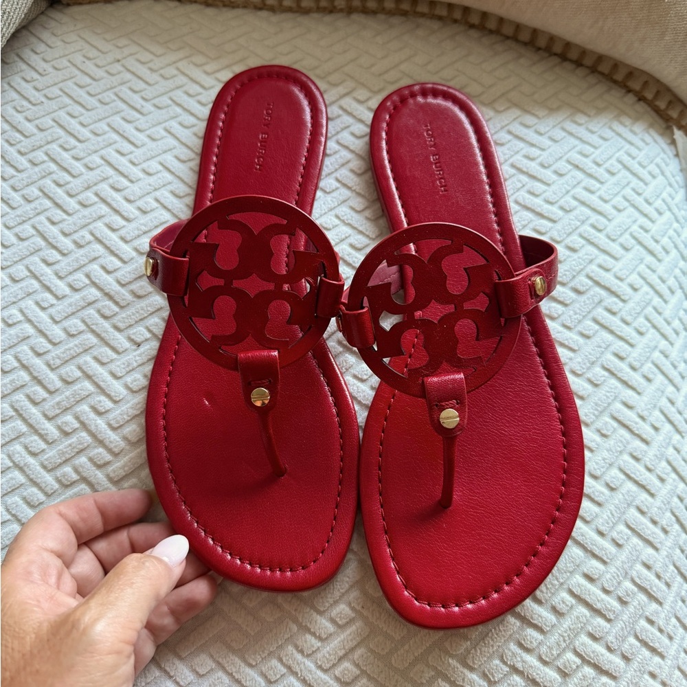 Tory Burch Red Leather Sandals